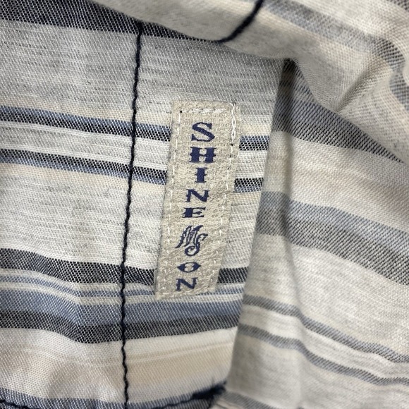 NWT MoonShine Spirit Brad Paisley Marveled Pearl Snap White Gray Plaid‎ Mens XL - Picture 11 of 14